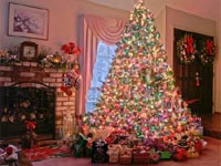 rbol de Navidad decorado