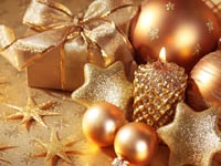 Bolas con decoracin de Navidad