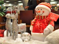 Mueco de nieve con renos