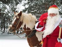 Papá Noel con caballo