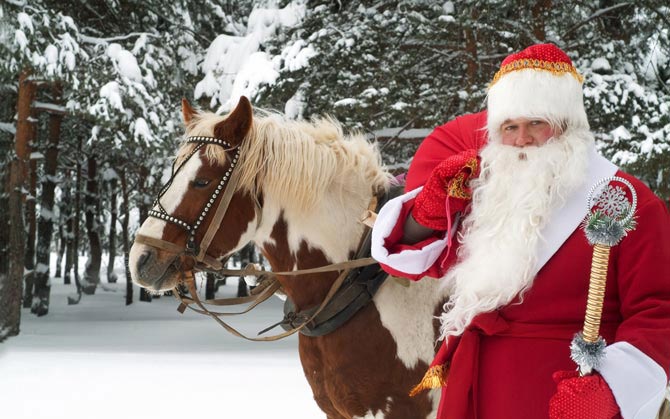 Imgenes Pap Noel: Pap Noel con Caballo